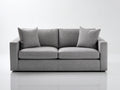 Zweisitzer Sofa - Strukturstoff 185 x 92 x 84 cm - Grau - Für Wohnzimmer - Modernes Design mit breiten Armlehnen und klarer Linienführung