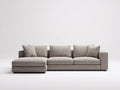 Ecksofa Webstoff 310x165x78 cm - Hellgrau - modern mit Liegefläche