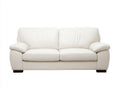 Zweisitzer Sofa Kunstleder 210x90x82 cm - Cremeweiß - gepolstert für Wohnzimmer