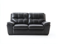 Zweisitzer Sofa Kunstlederbezug 172x90x92 cm - Schwarz - gepolstertes Design für Wohnzimmer