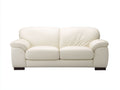 Zweisitzer Sofa aus Kunstleder 170x90x88 cm - Cremeweiß - Modernes Design für Wohnzimmer
