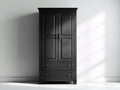Kleiderschrank Holzwerkstoff 100x55x185 cm - Schwarz - mit 2 Türen und 2 Schubladen