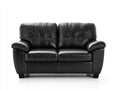 Zweisitzer Sofa Kunstleder 190x88x84 cm - Schwarz - klassisch gepolstert